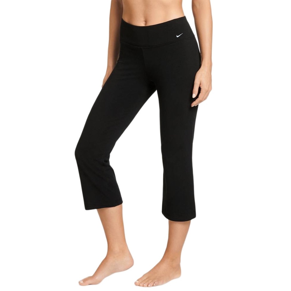Nike Capri Leggings Black White Cropped Ankle Tights Yoga Gym Athleisure Small